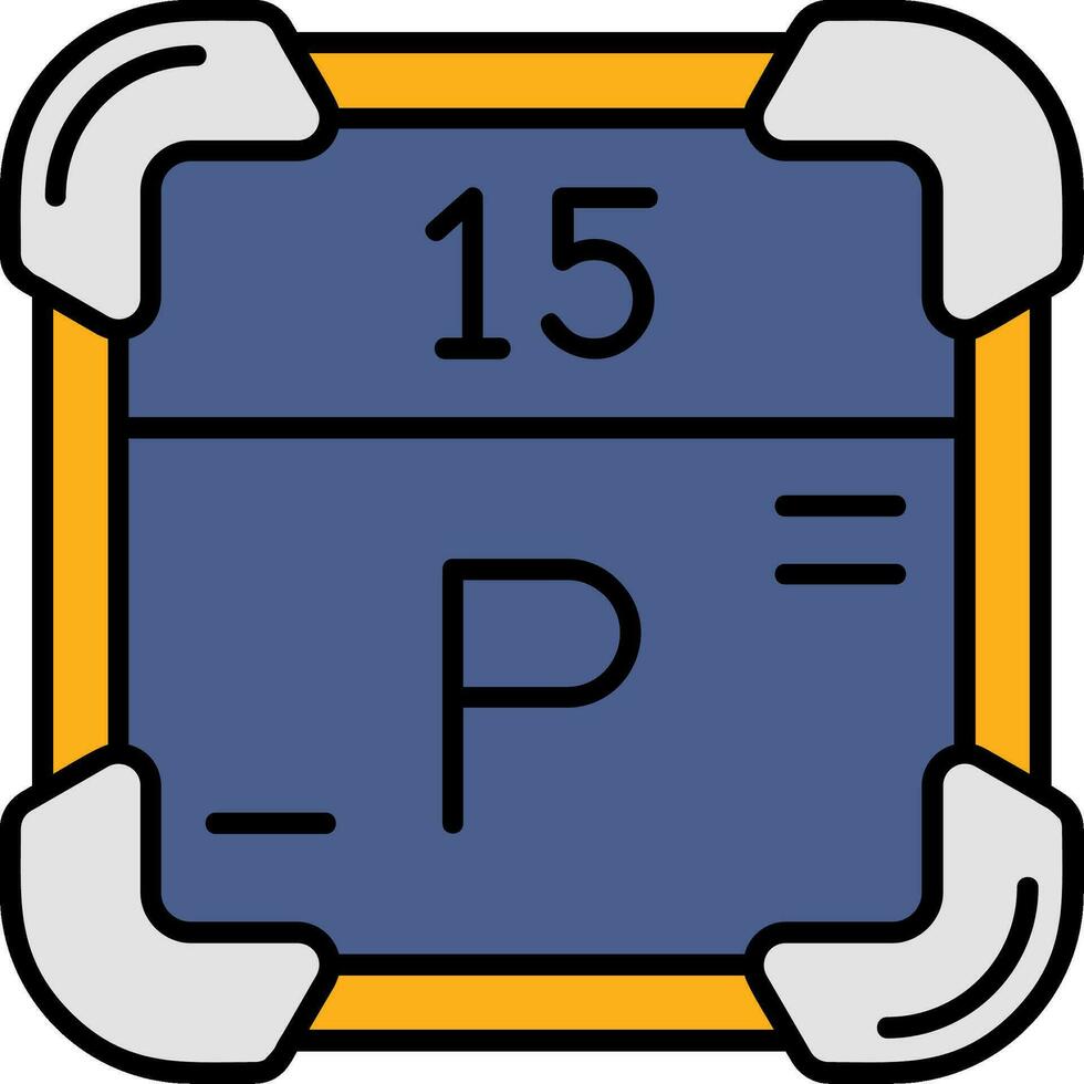 Phosphorus Line Filled Icon vector