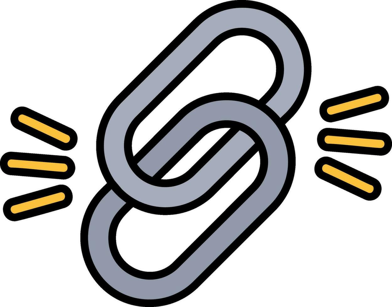 Link Line Filled Icon vector