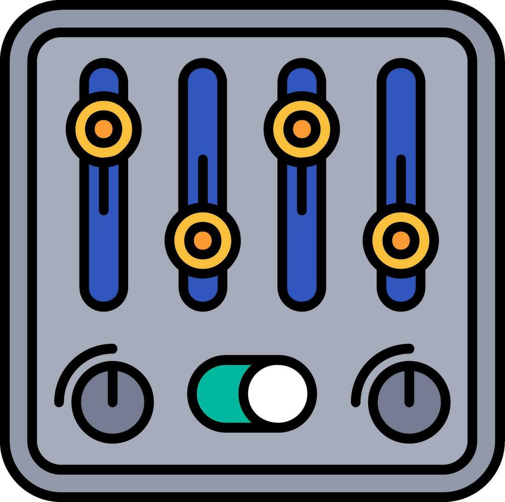 Control Line Filled Icon vector