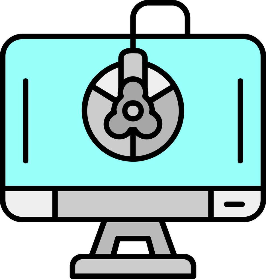 Calibration Line Filled Icon vector