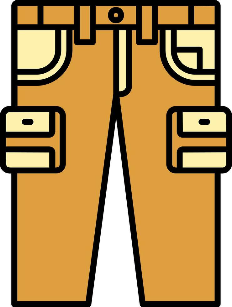 carga pantalones línea lleno icono vector