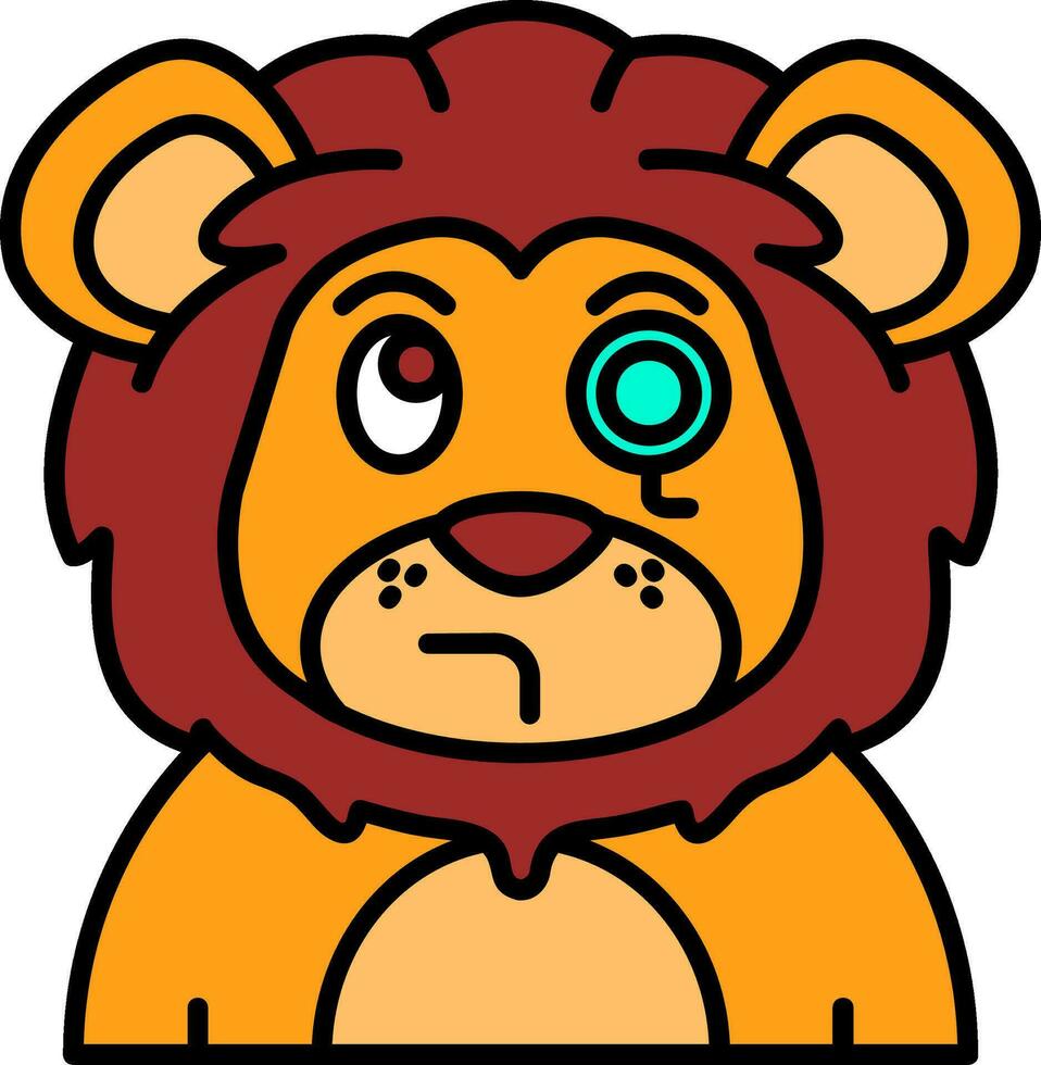 Monocle Line Filled Icon vector