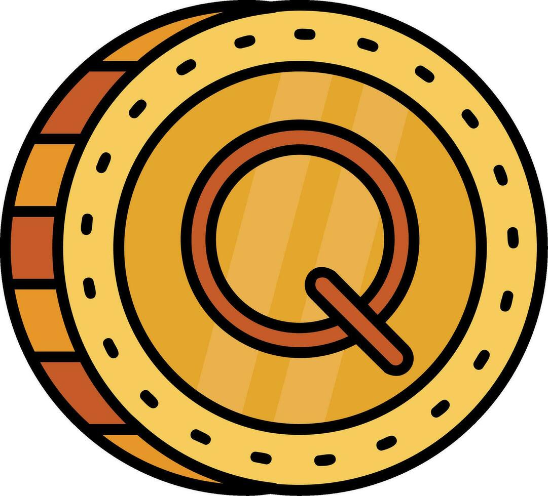 Quetzal Line Filled Icon vector