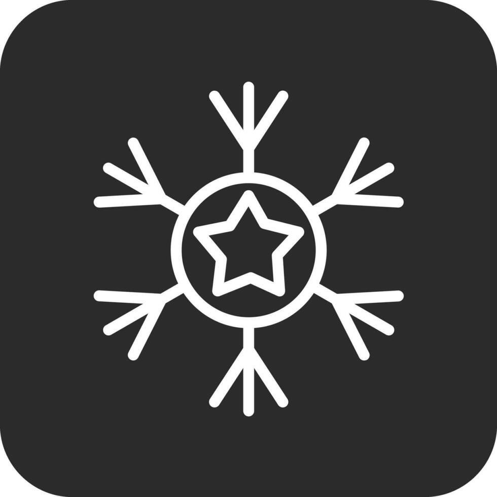 icono de vector de copo de nieve