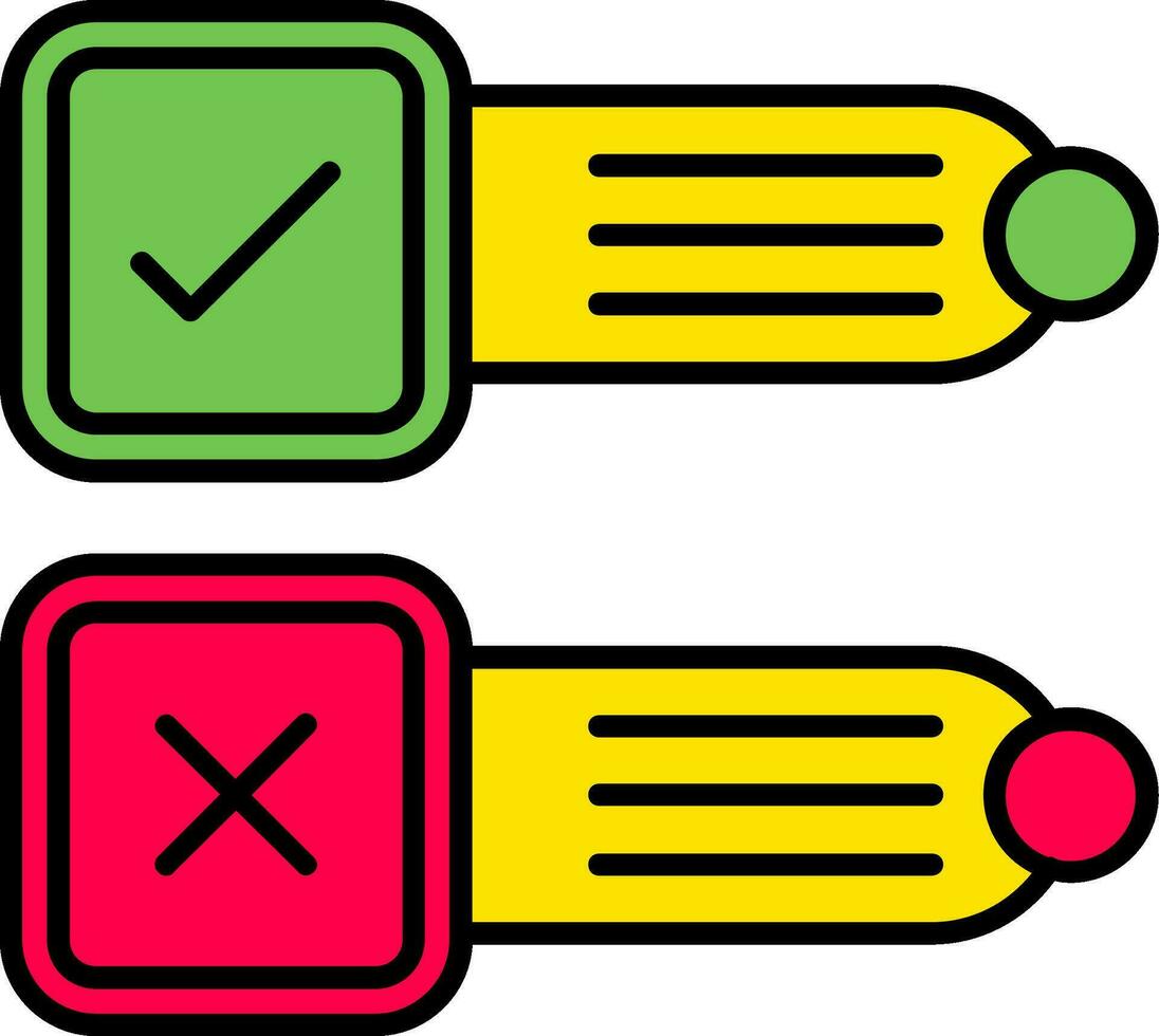 Poll Line Filled Icon vector