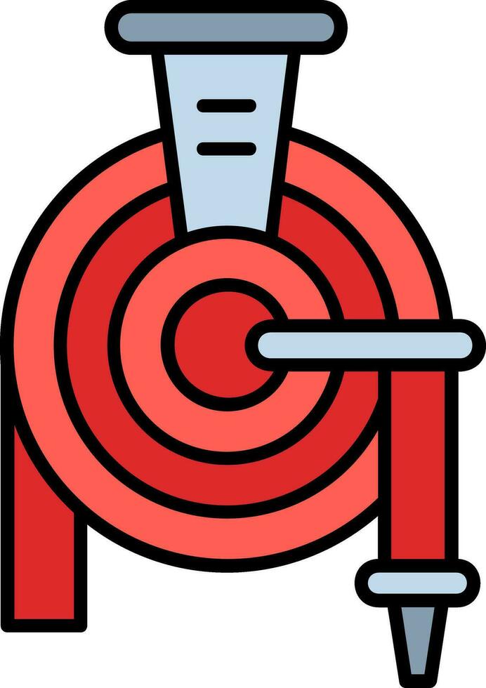 Hose Line Filled Icon vector