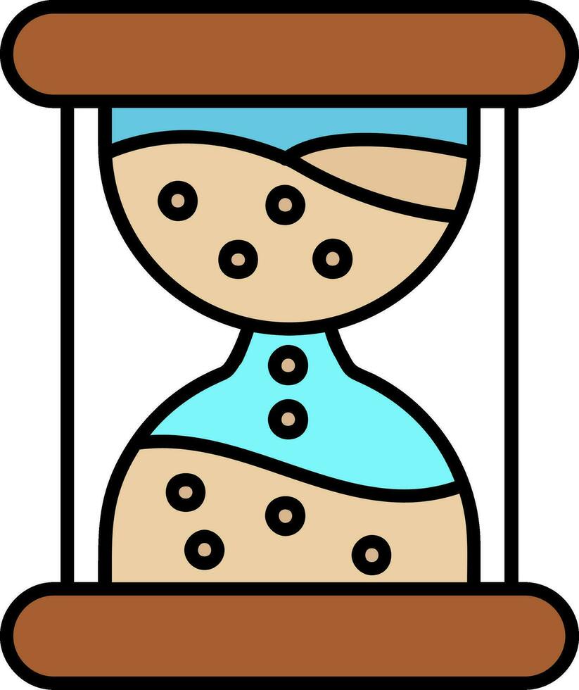 Sand clock Line Filled Icon vector