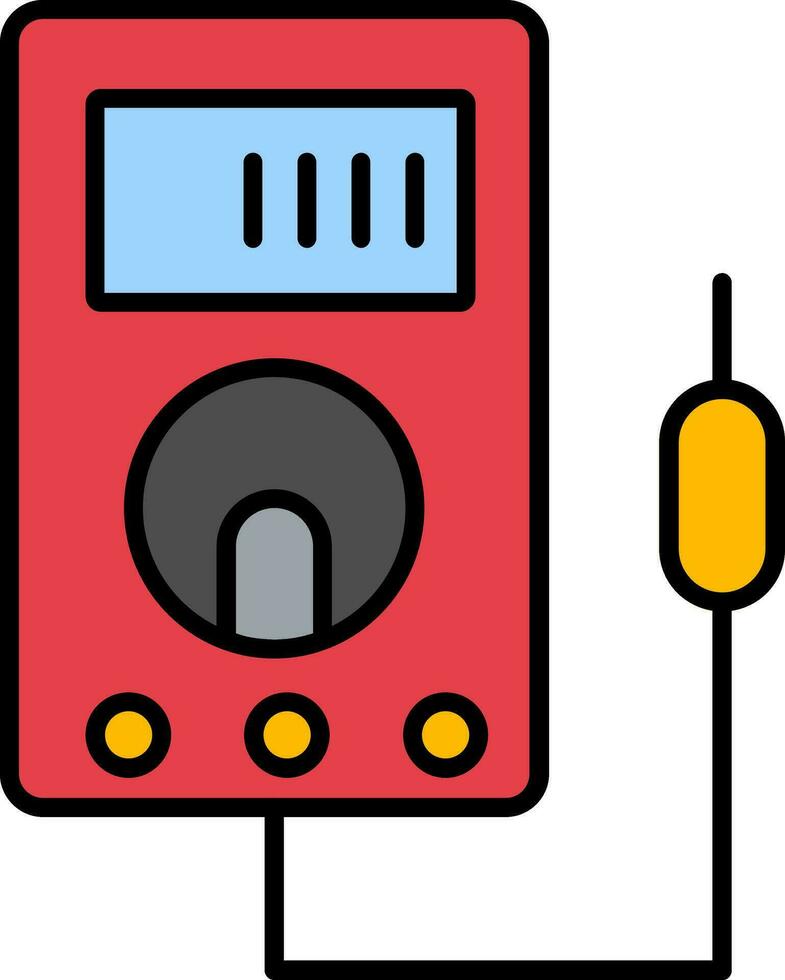 Voltmeter Line Filled Icon vector