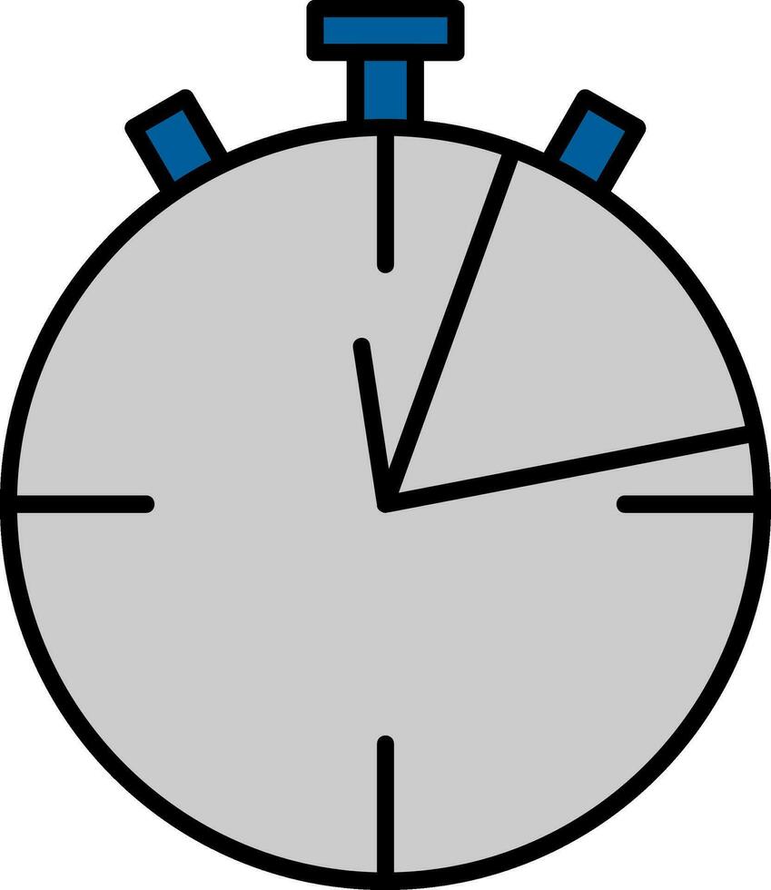 Limited Time Line Filled Icon vector