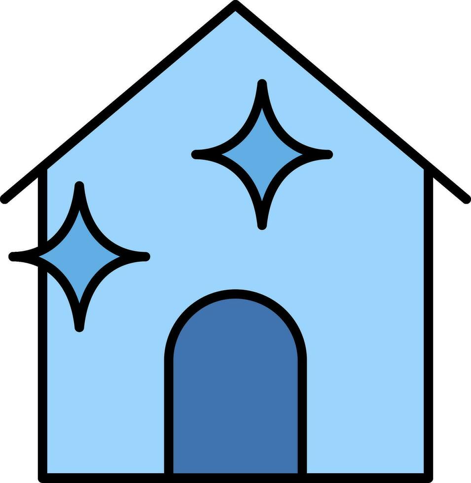 casa limpieza línea lleno icono vector