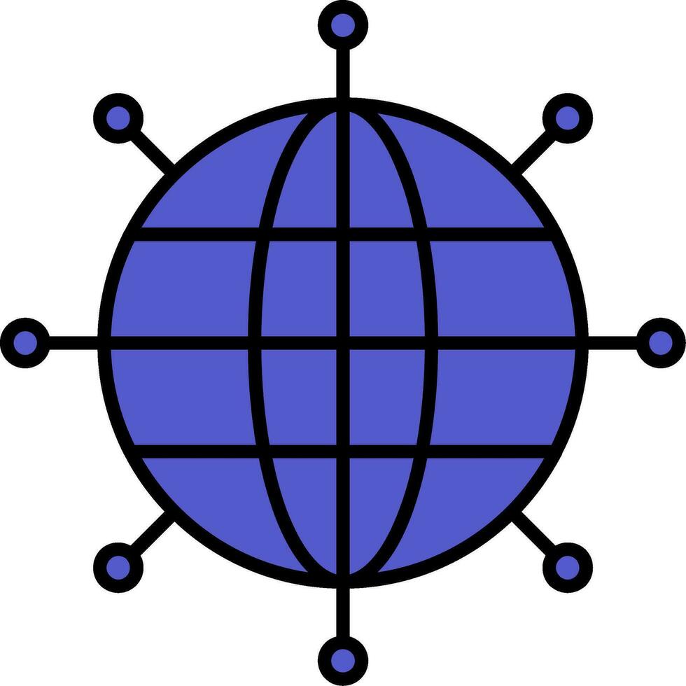 Networking Line Filled Icon vector