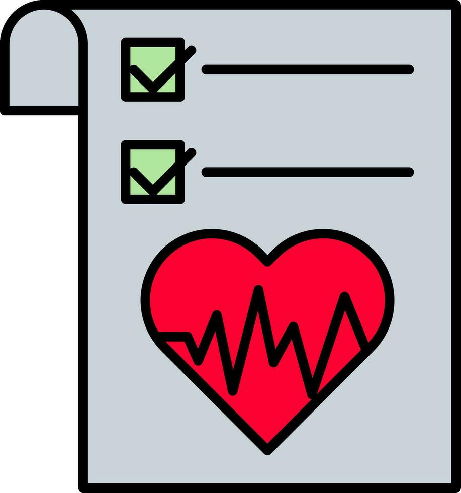 Health Graph Line Filled Icon vector
