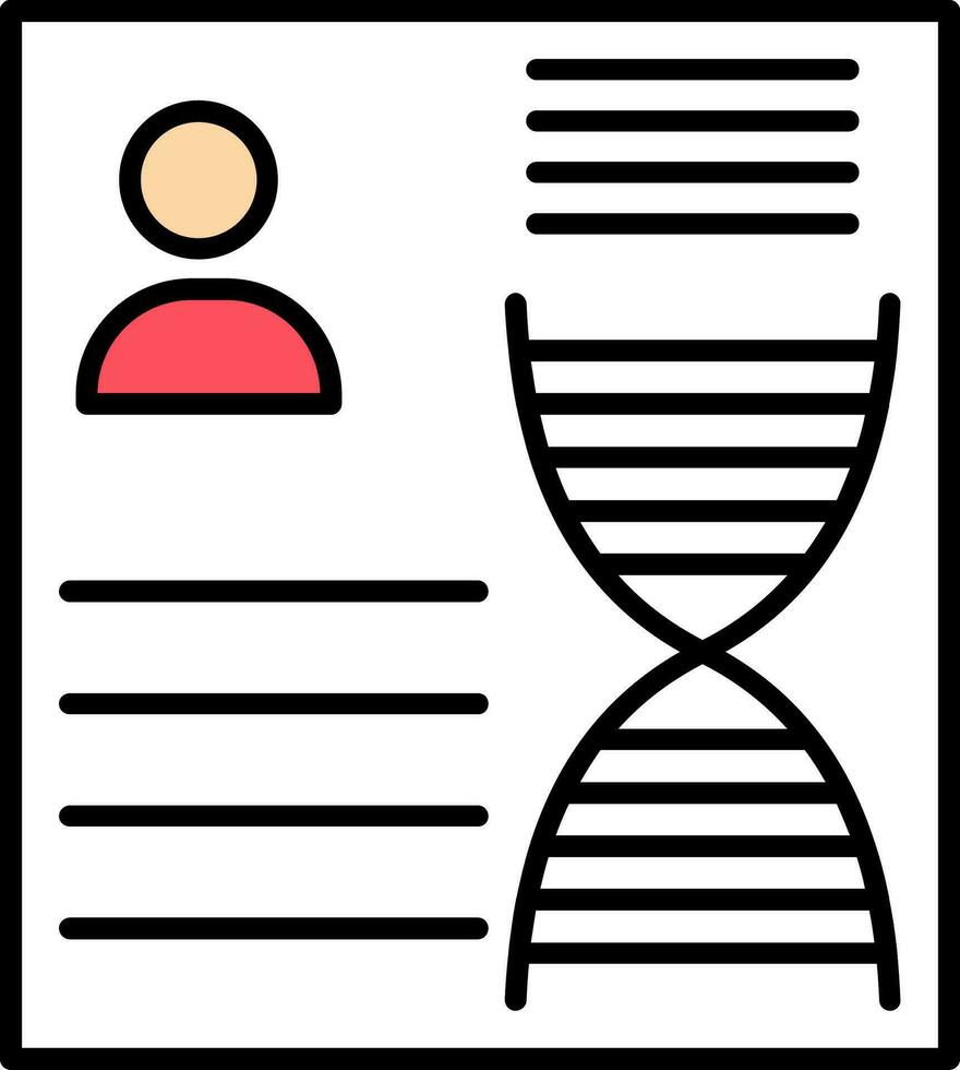 DNA Line Filled Icon vector