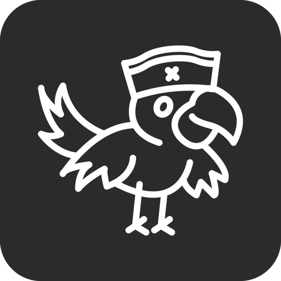 Pirate Parrot Vector Icon