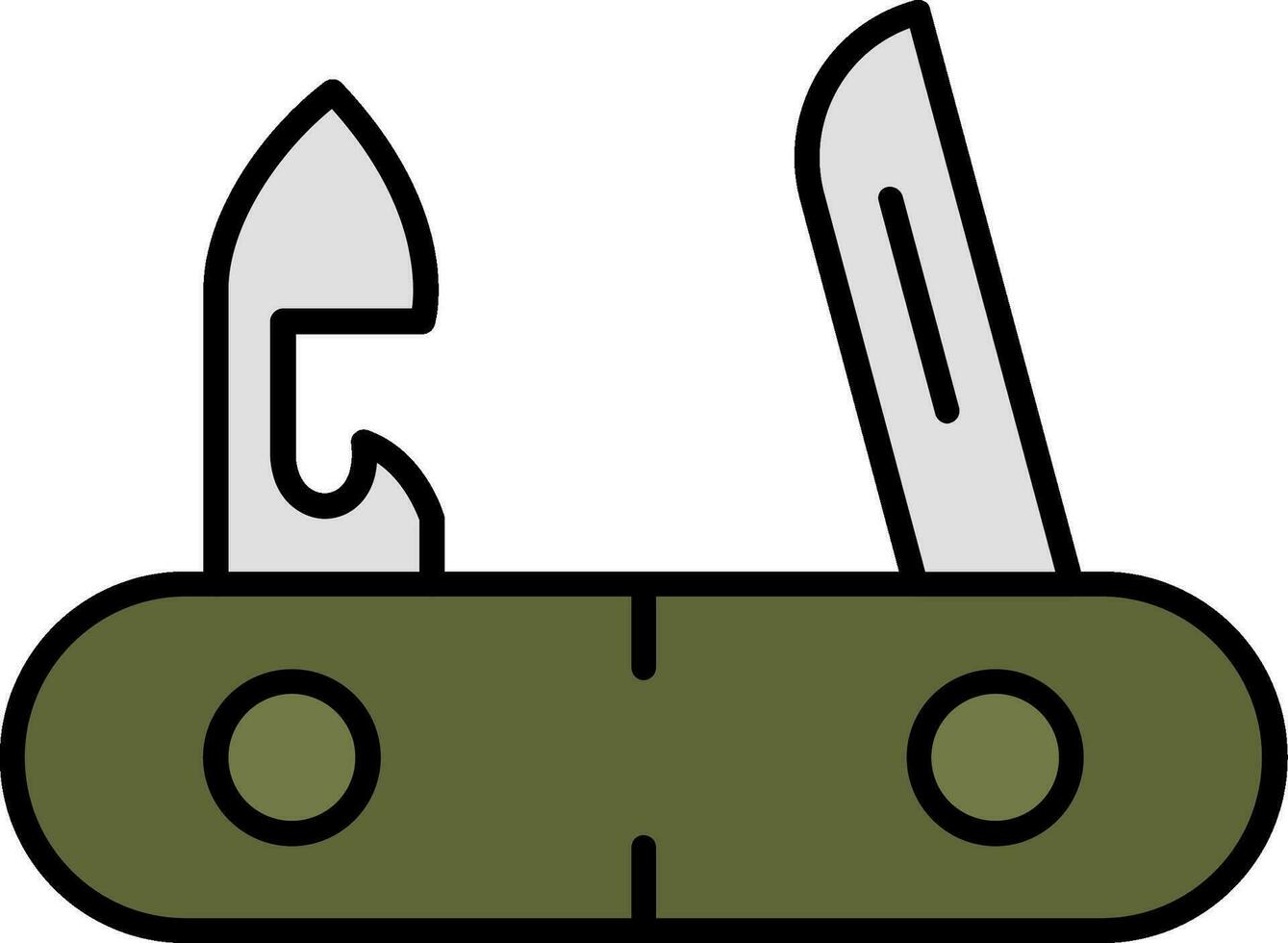 Swiss Knife Line Filled Icon vector