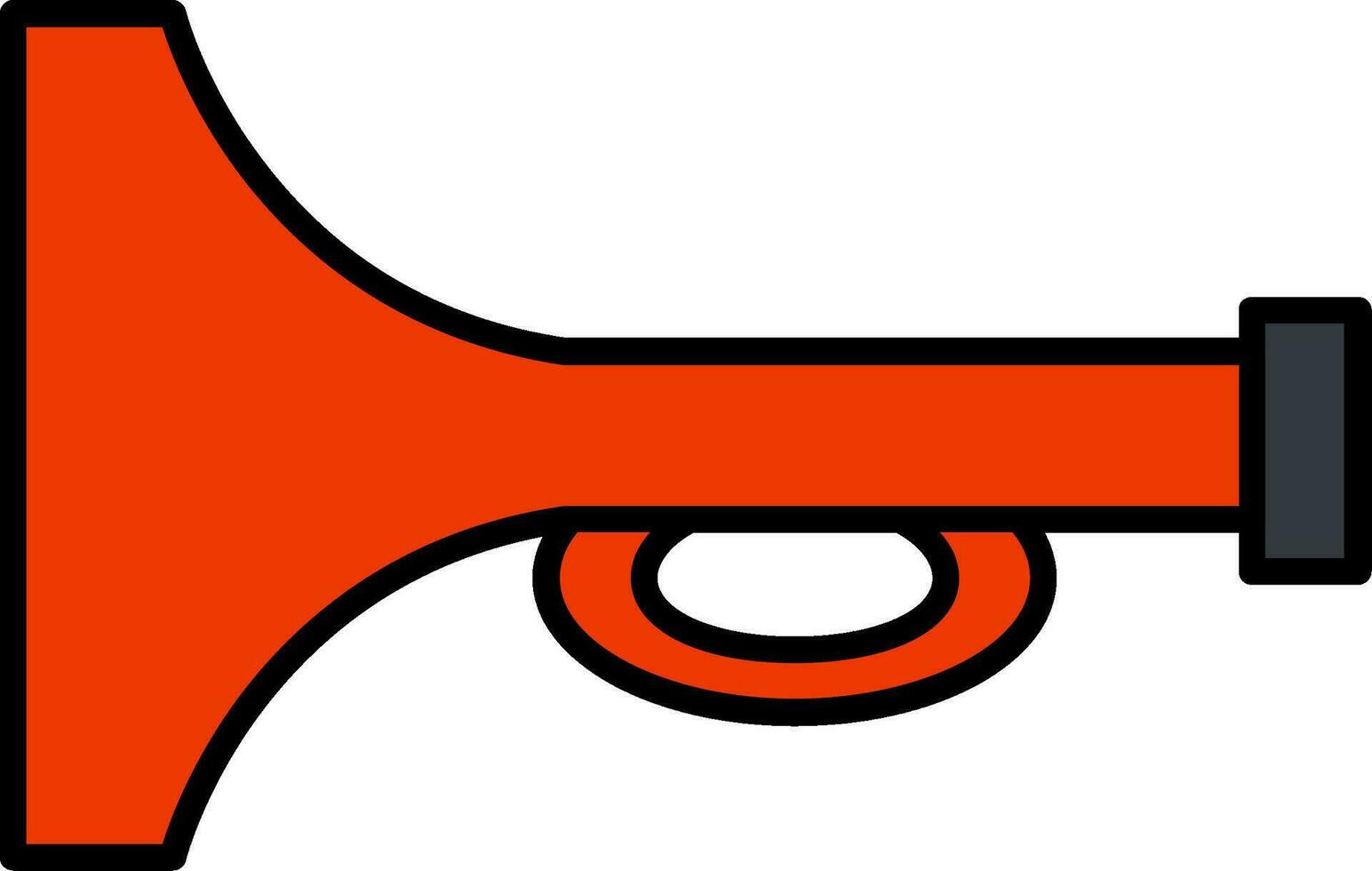 Horn Line Filled Icon vector