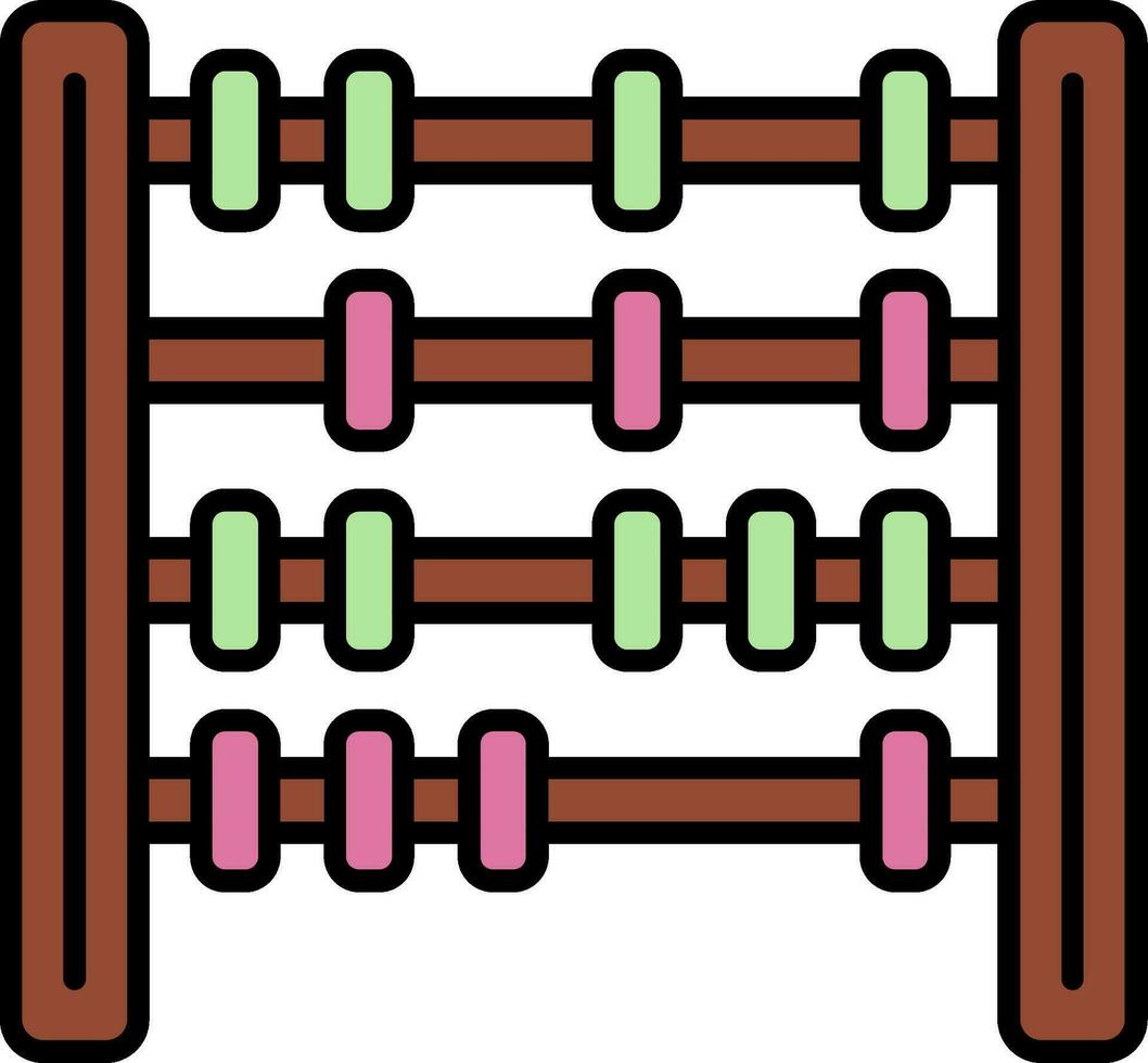 Abacus Line Filled Icon vector