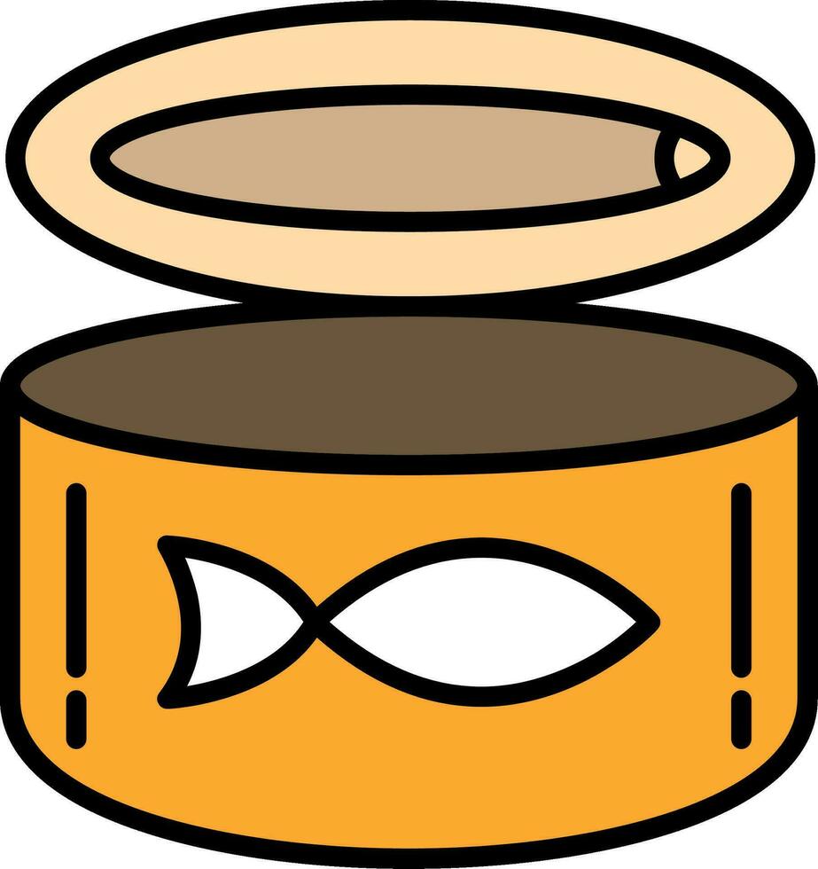 Canned Food Line Filled Icon vector