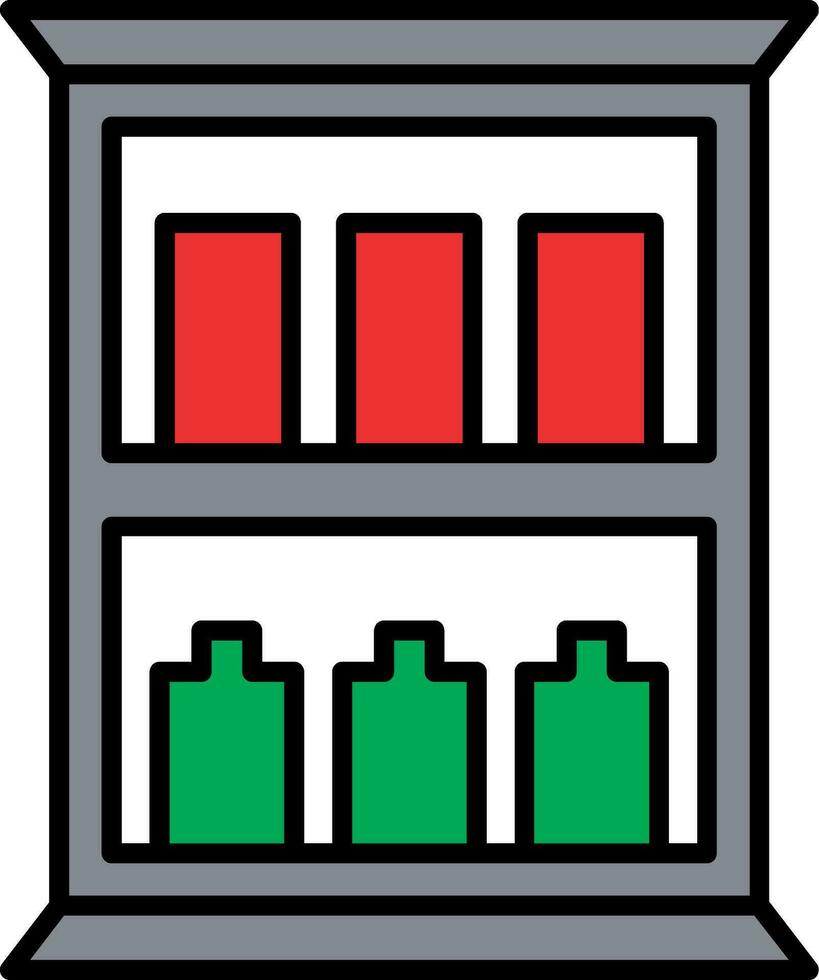 Medicine Cabinet Line Filled Icon vector