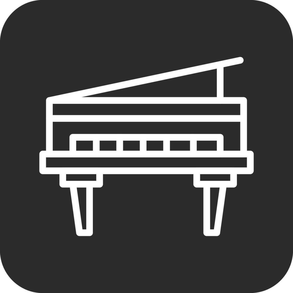 de madera piano vector icono