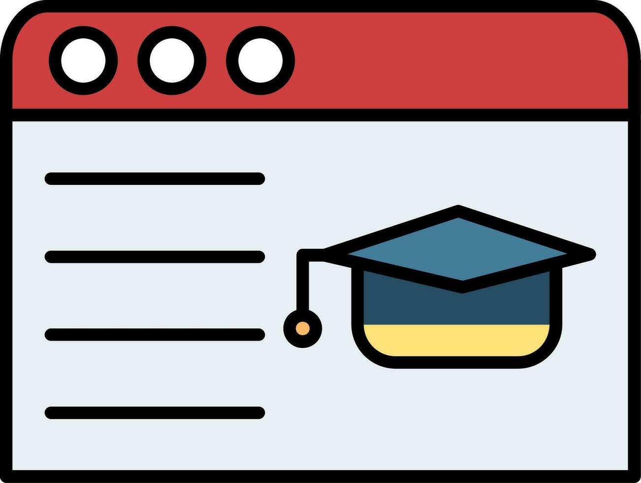 Online Learning Line Filled Icon vector
