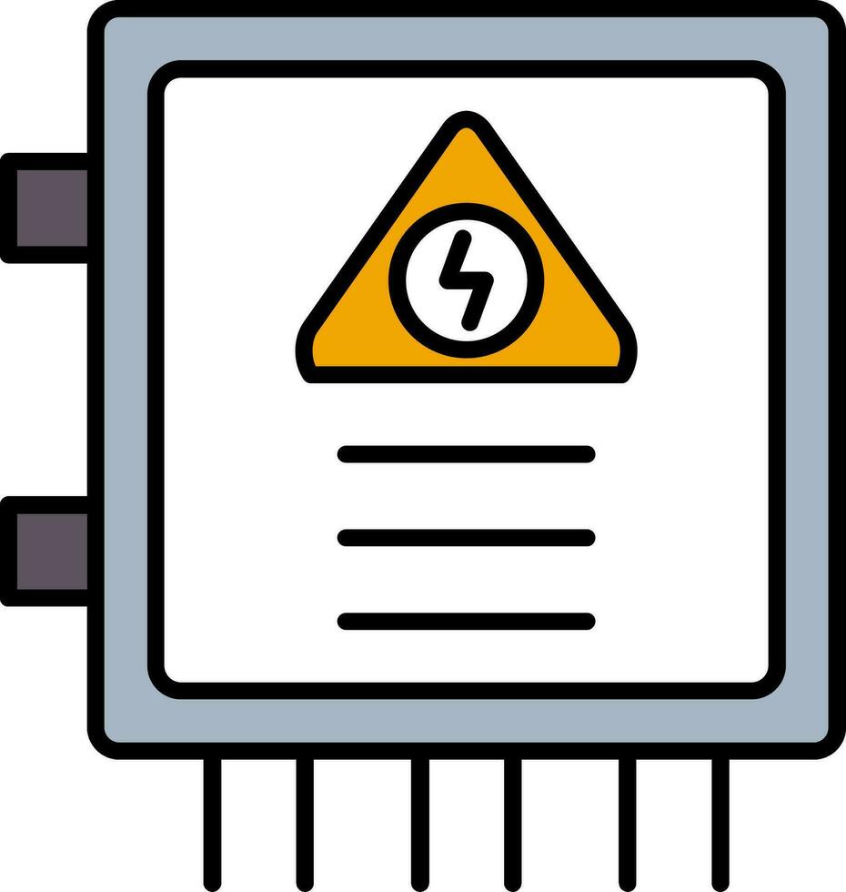 Fuse Box Line Filled Icon vector