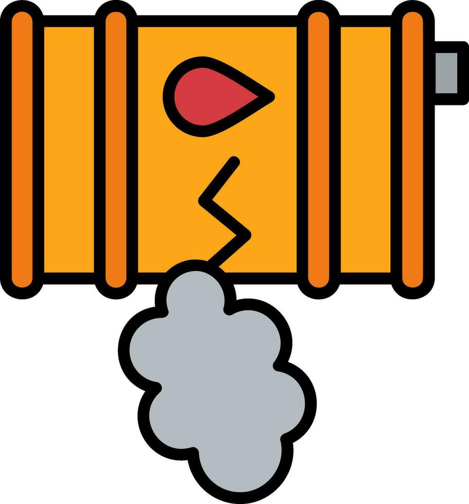 Oil Leak Line Filled Icon vector