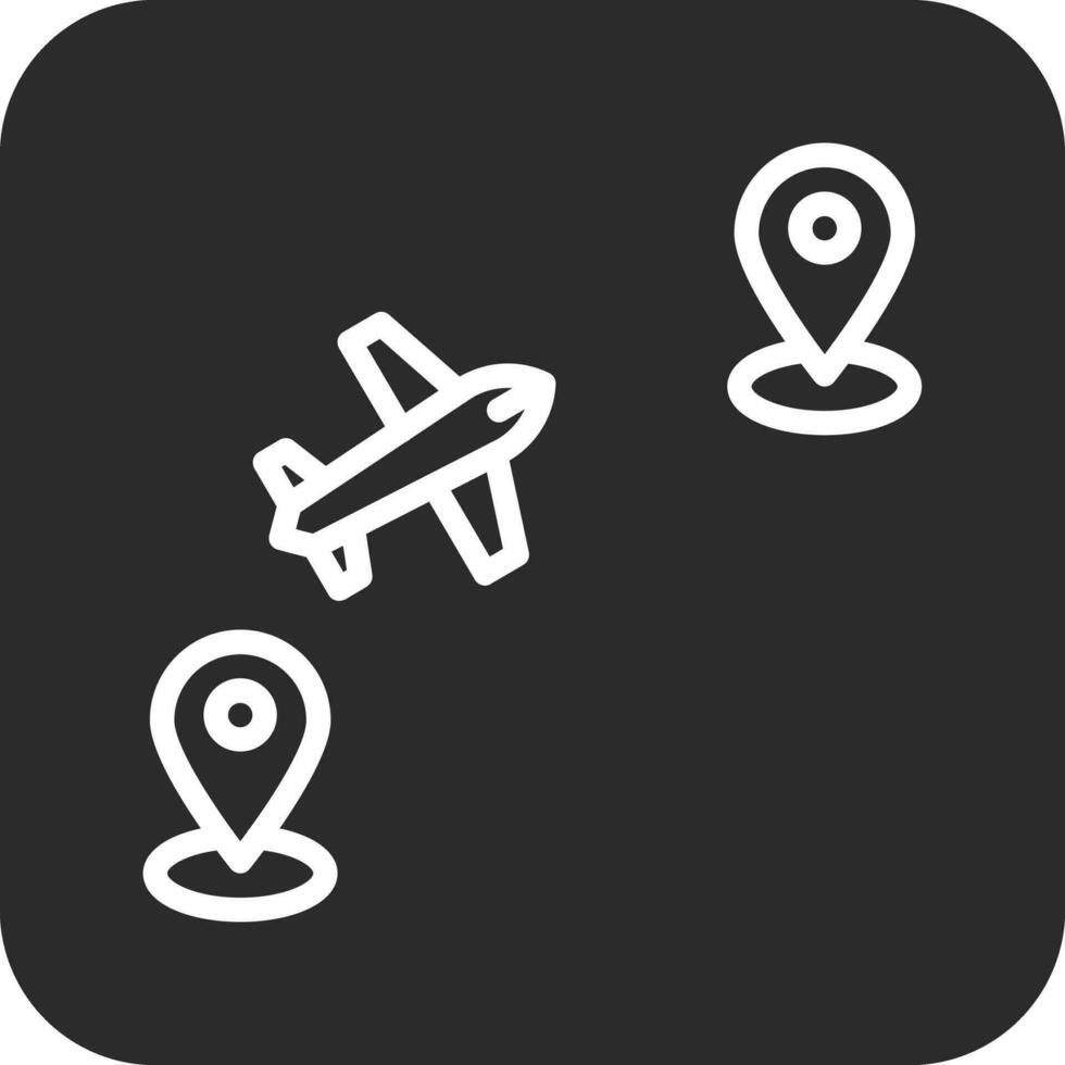 Flight Location Vector Icon