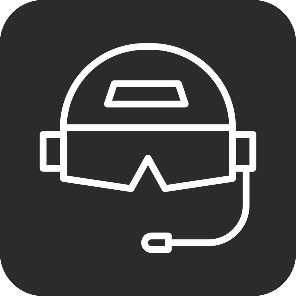 Pilot Helmet Vector Icon