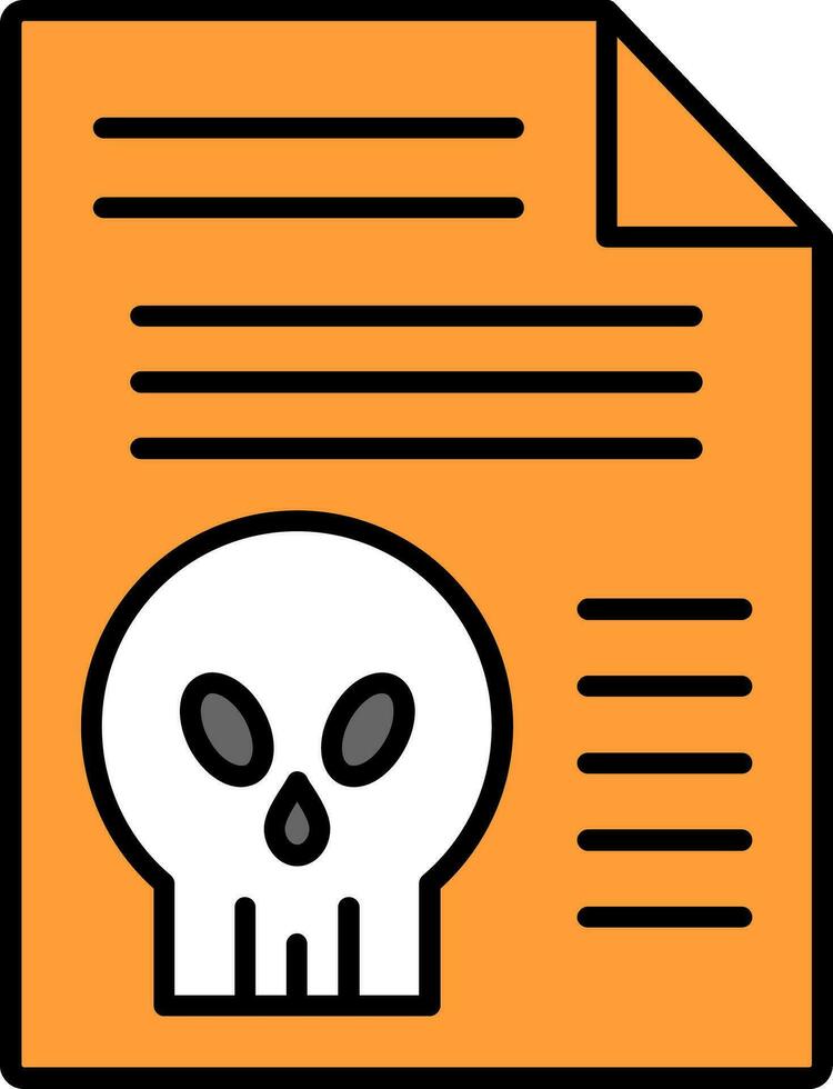Document Line Filled Icon vector