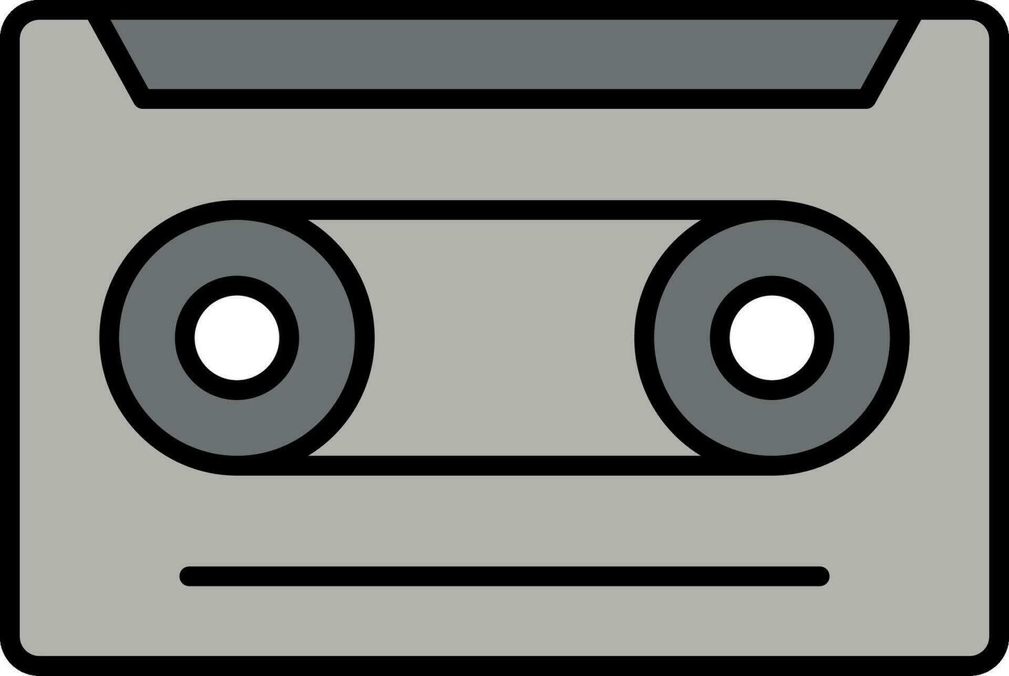 Cassette Line Filled Icon vector