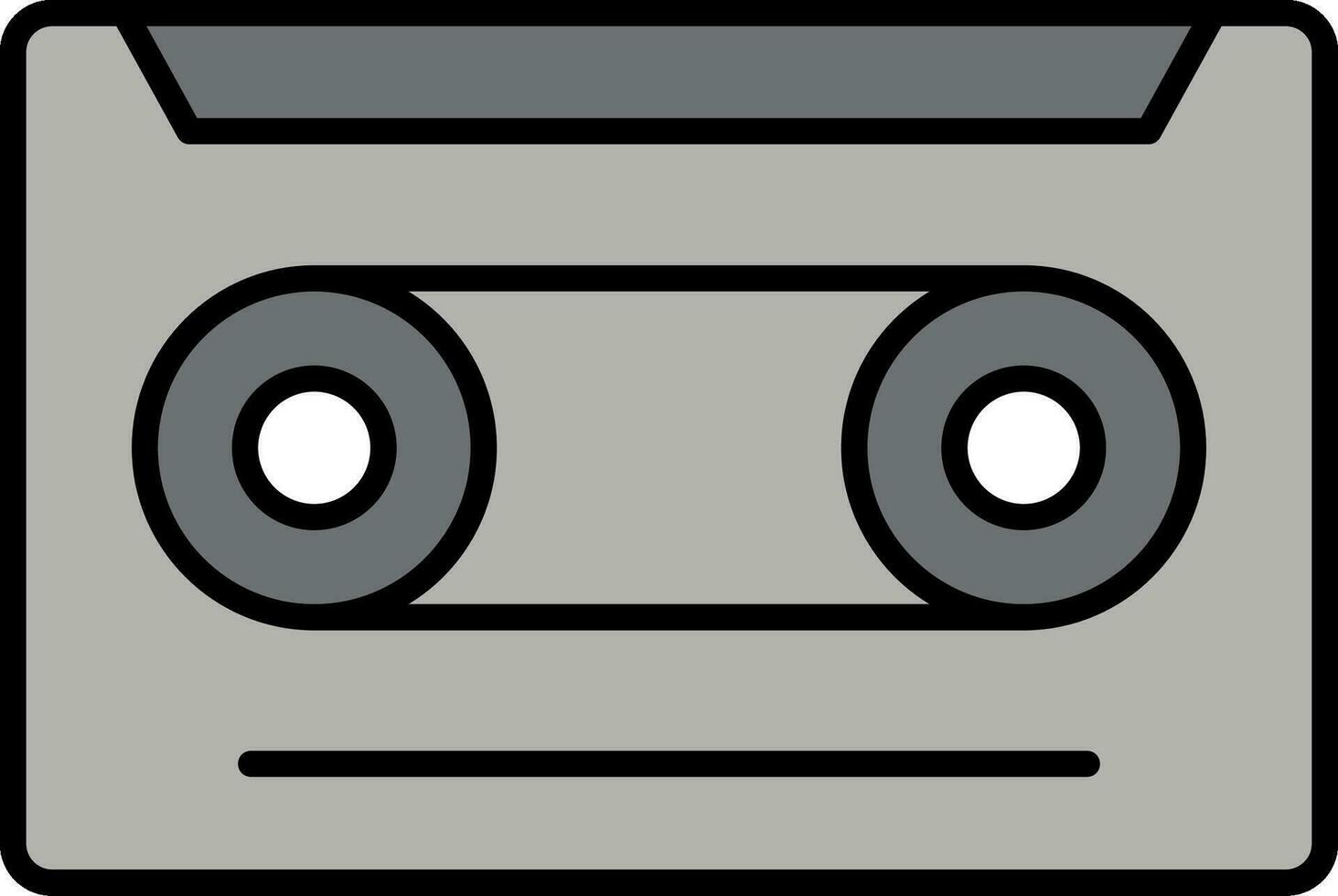 Cassette Line Filled Icon vector