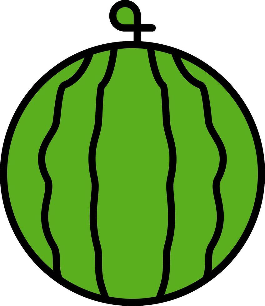 Watermelon Line Filled Icon vector