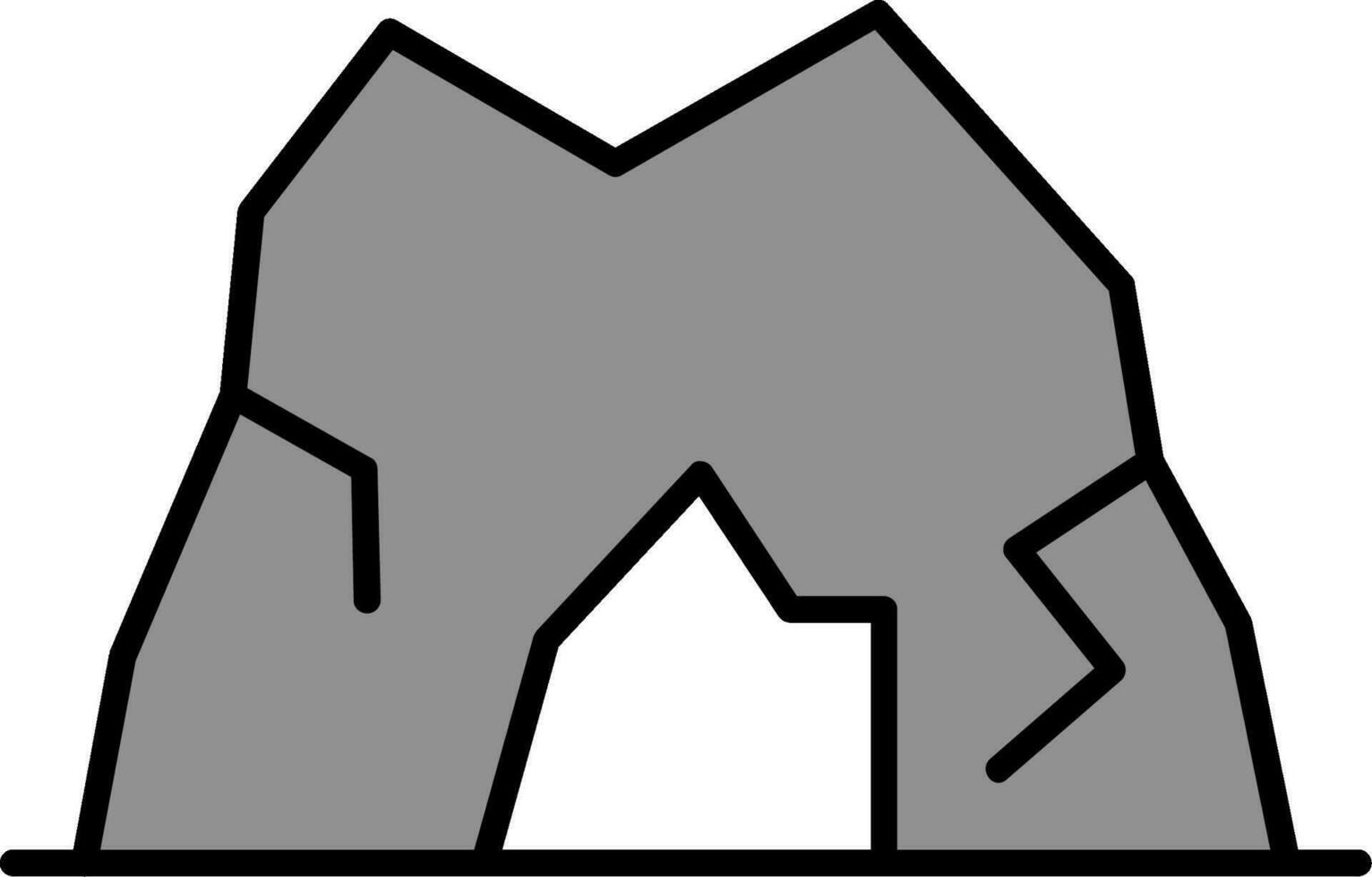 Cave Line Filled Icon vector
