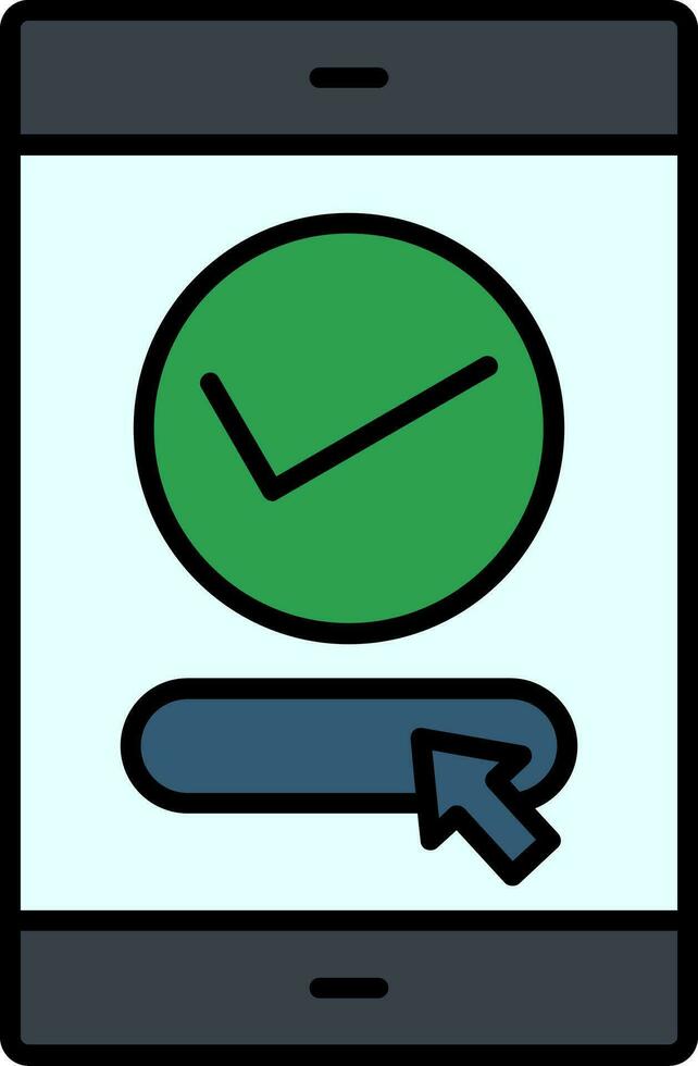 Order Line Filled Icon vector