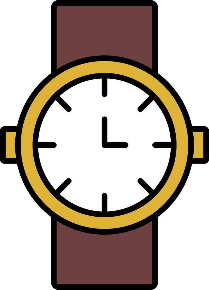 reloj línea lleno icono vector