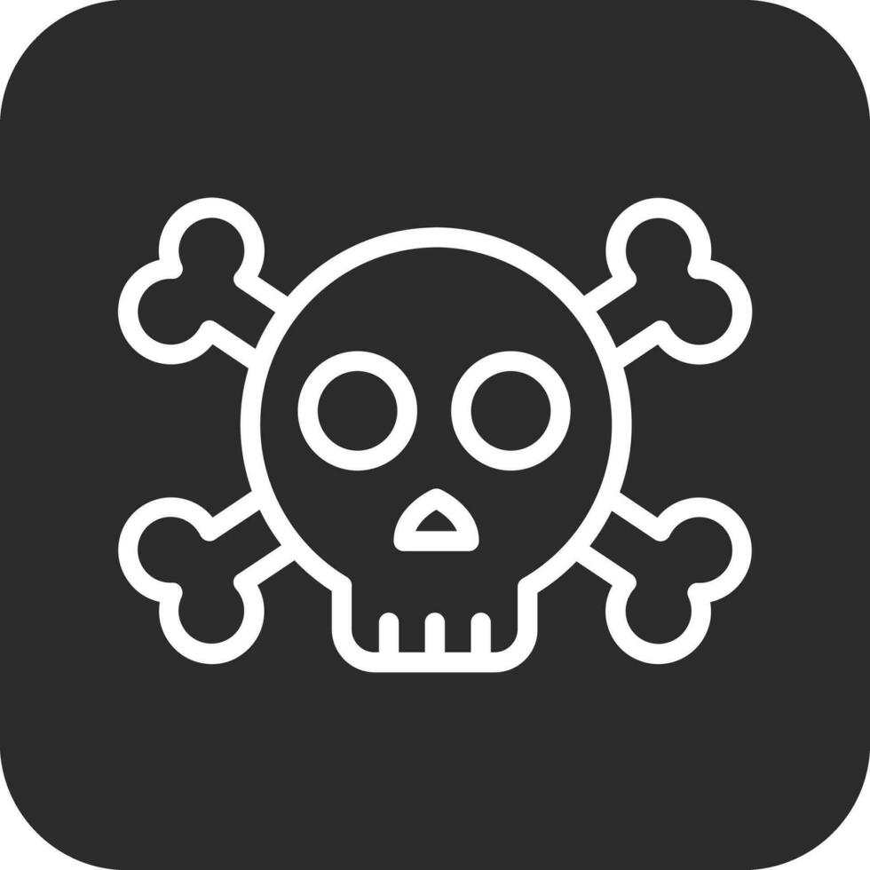 icono de vector de calavera