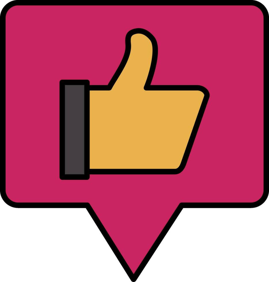 Satisfaction Line Filled Icon vector