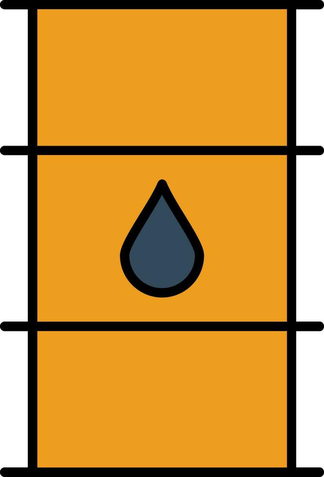 Oil Barrel Line Filled Icon vector