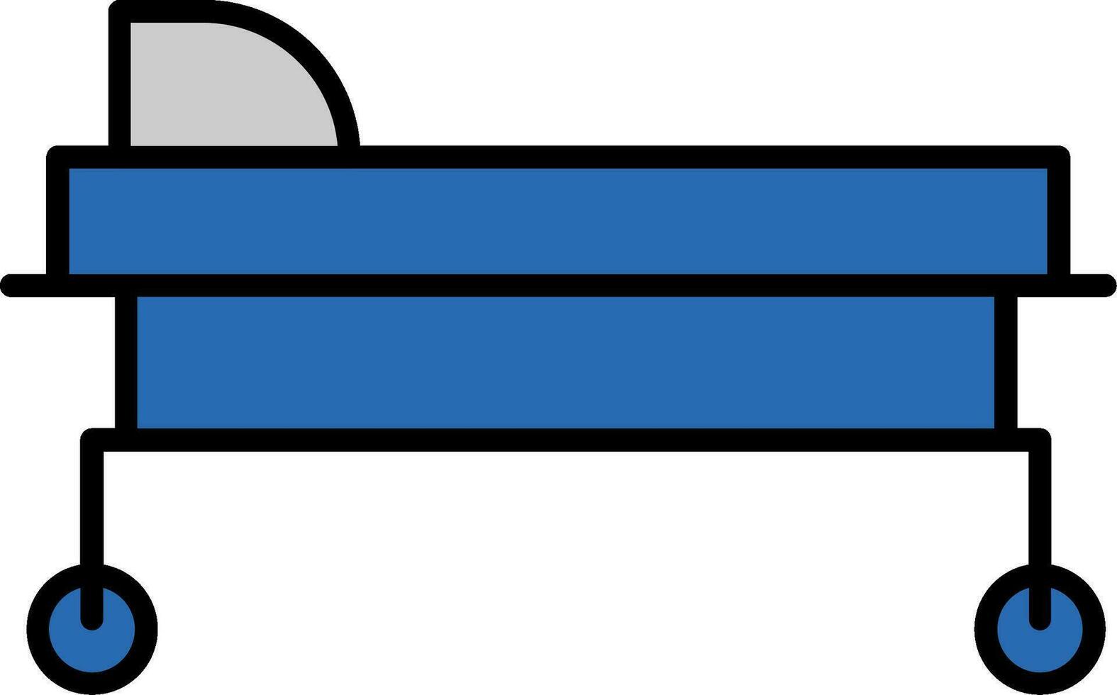 Stretcher Line Filled Icon vector