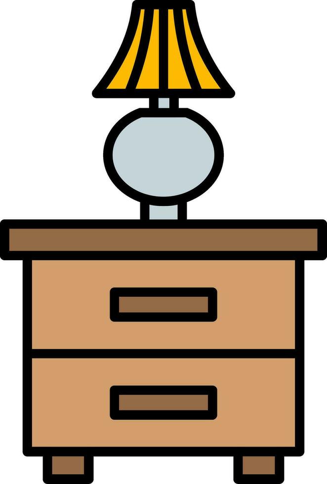 Wardrobe Line Filled Icon vector