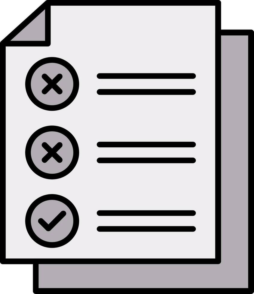 Check List Line Filled Icon vector