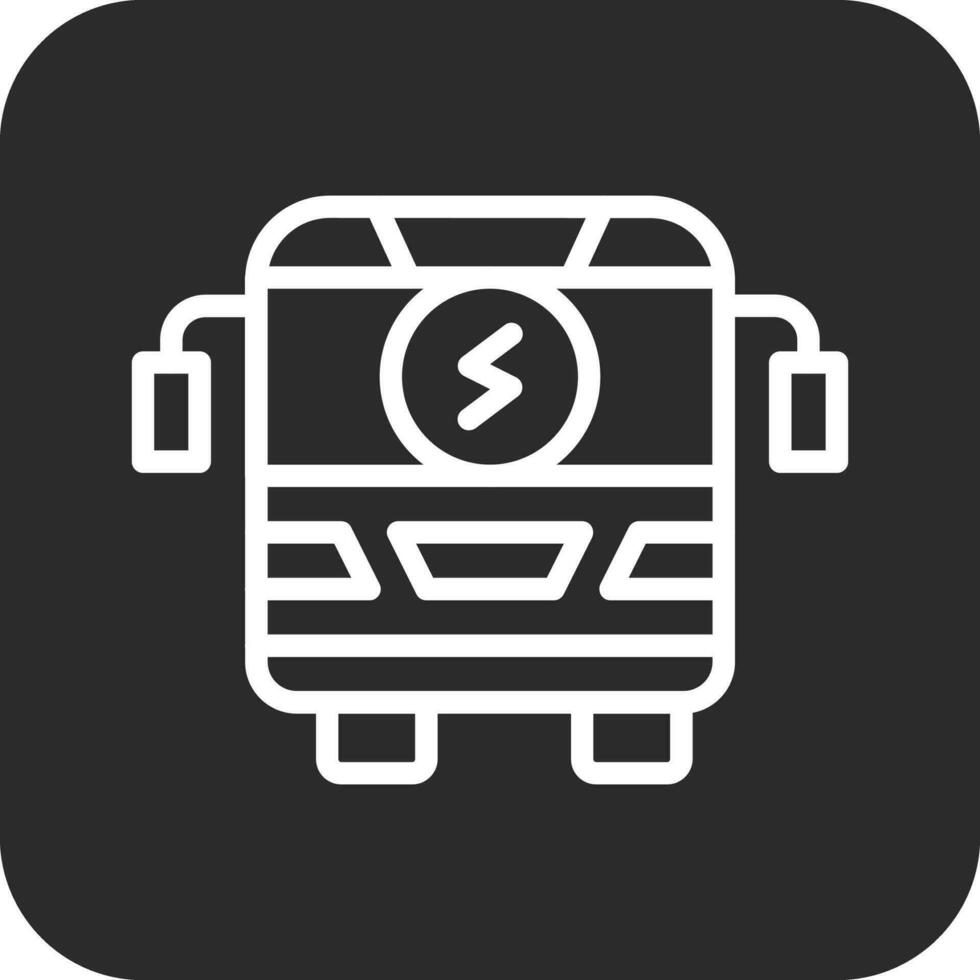 icono de vector de bus electrico