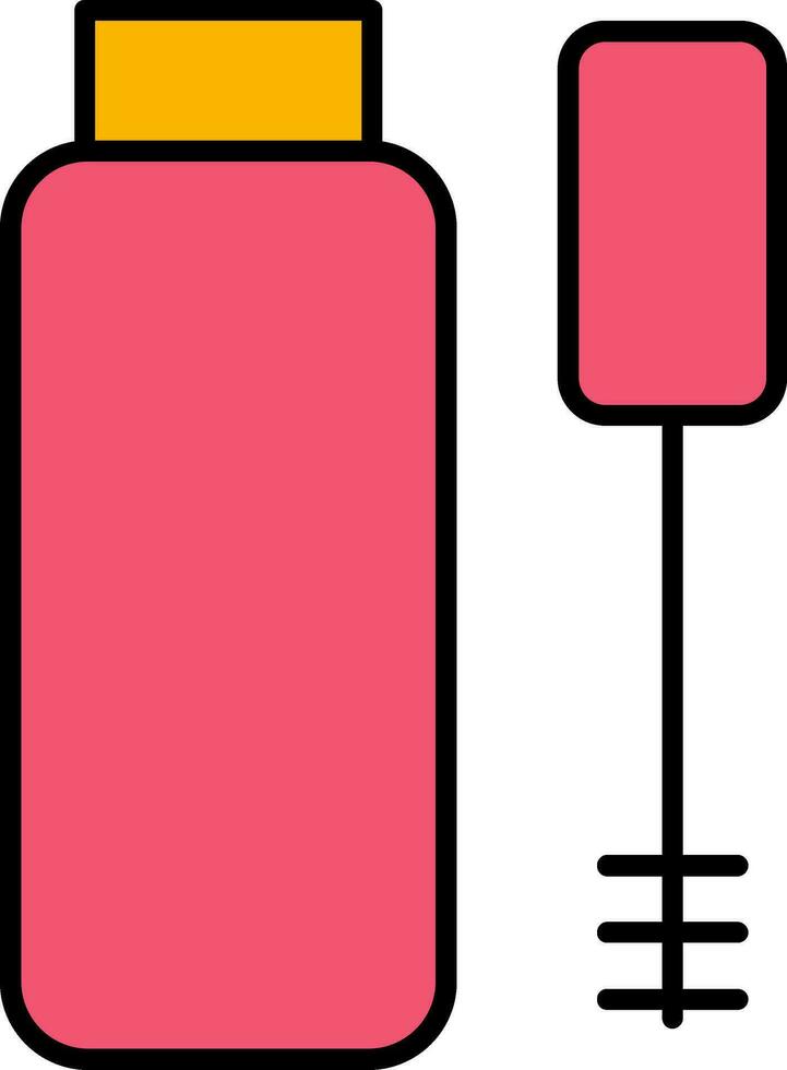 Mascara Line Filled Icon vector