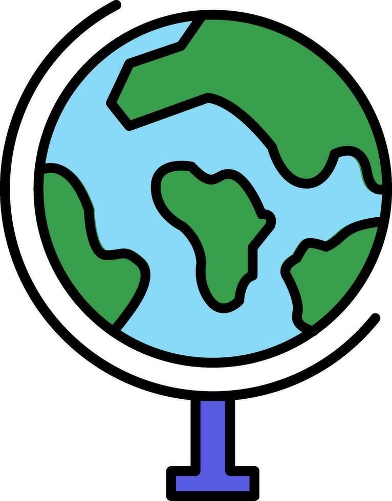 Globe Line Filled Icon vector