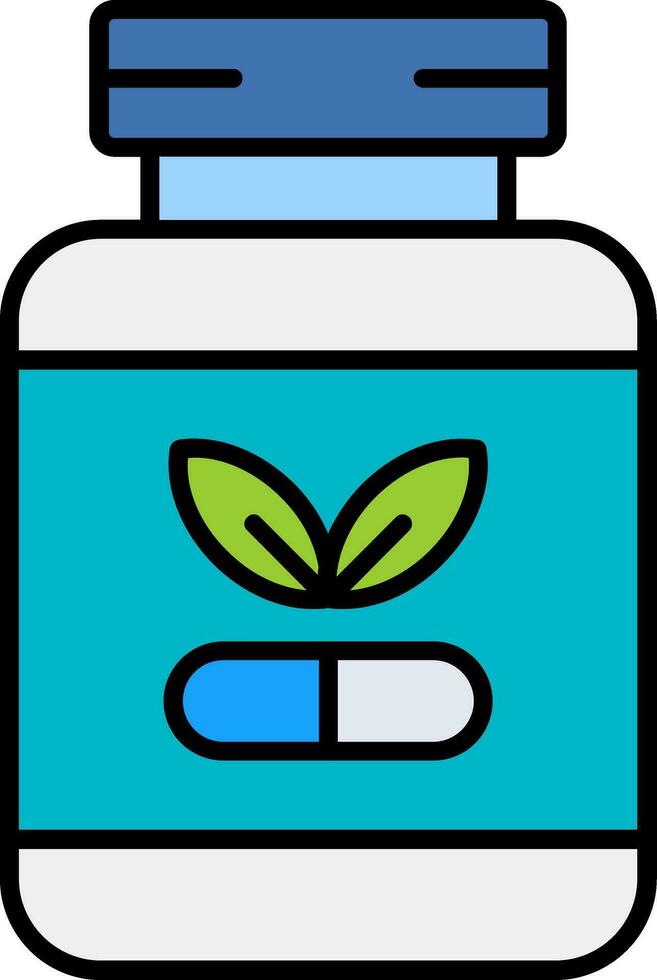 Supplements Line Filled Icon vector