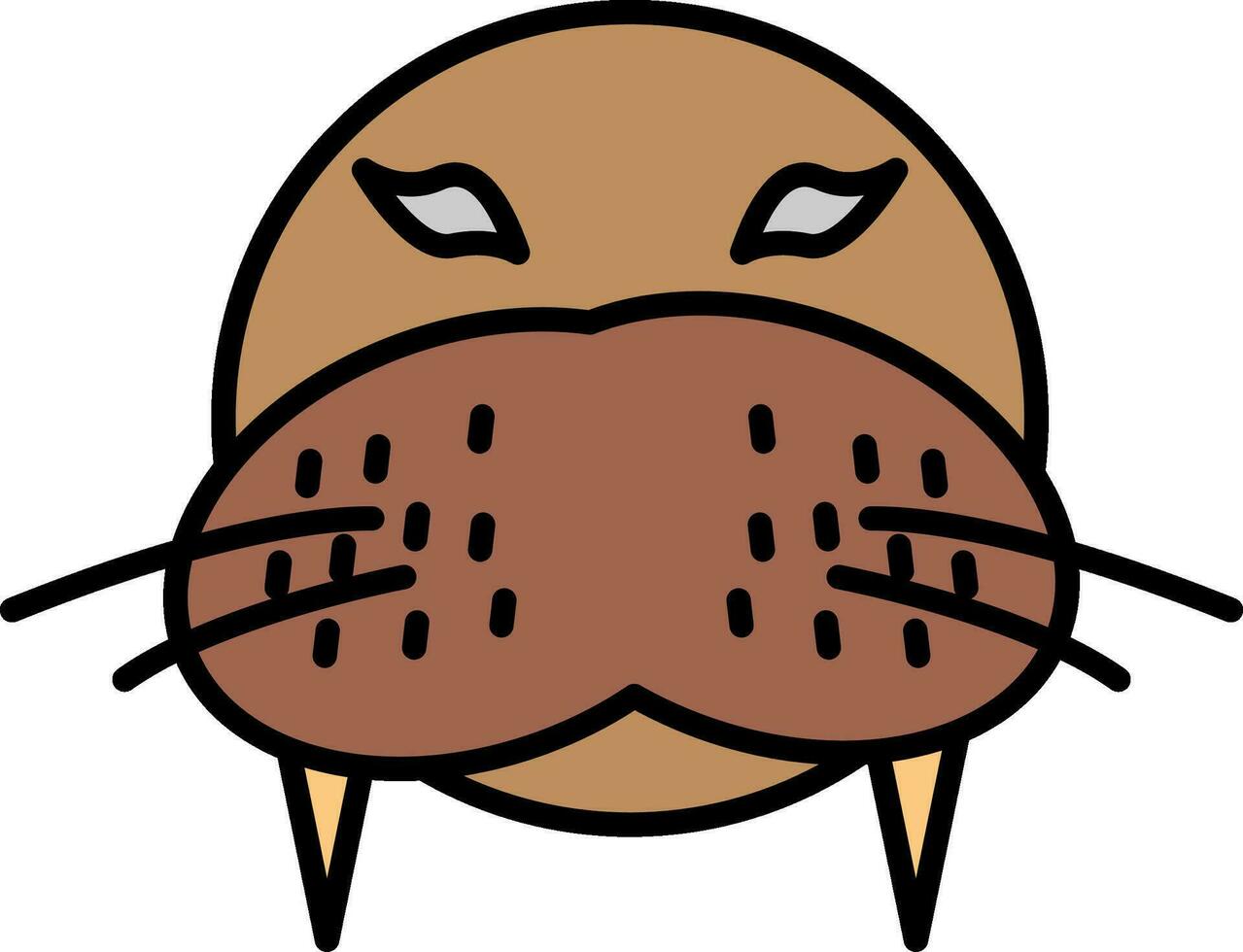 Walrus Line Filled Icon vector