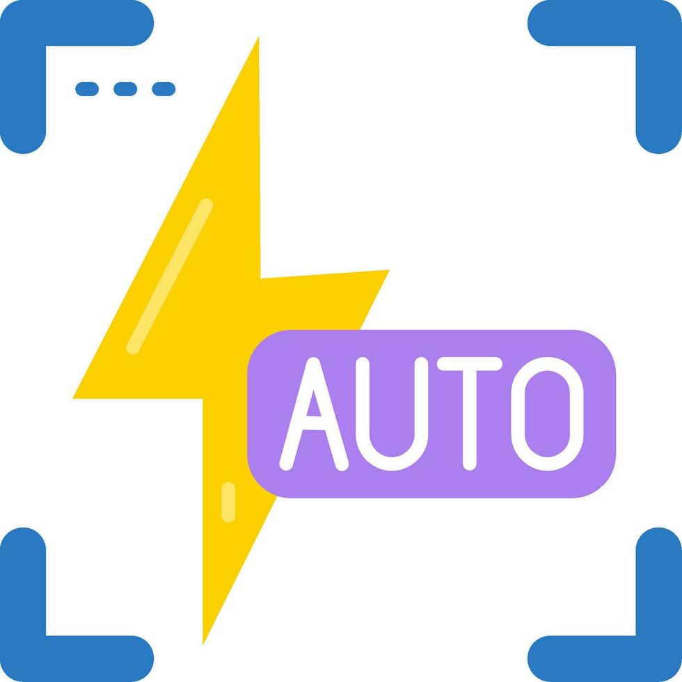 Auto flash Line Filled Icon vector