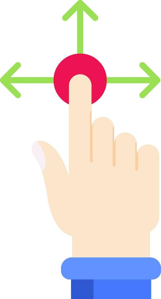 Hold and Move Line Filled Icon vector