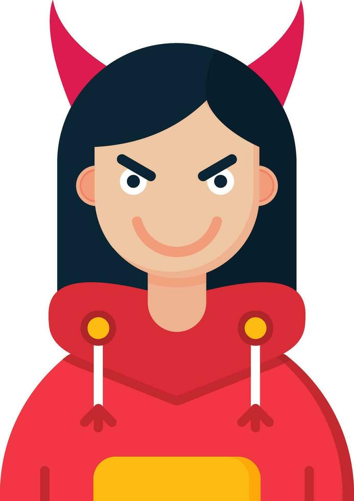 Demon Line Filled Icon vector